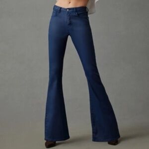 Pilcro Dark Blue Flare Jeans